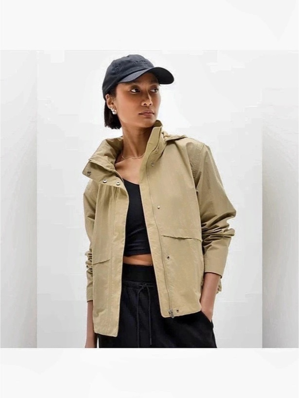 Athleta Everywhere Jacket Utility Jacket  color Flax  Size Large